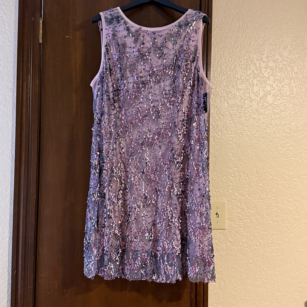 Torrid Lavender Mini Sequin mesh shift Dress NWT size 2